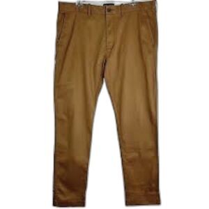 J.Crew Mercantile Flex 99% Cotton Tan Chino Pants Relaxed Casual Stretch 33x32